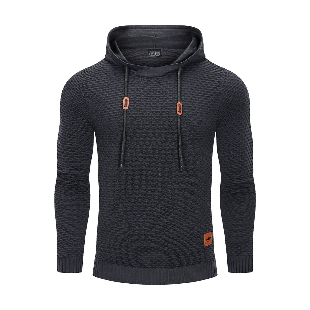 Patrón 3D Deportes Elástico Hombres Color sólido Casual Sudaderas con capucha