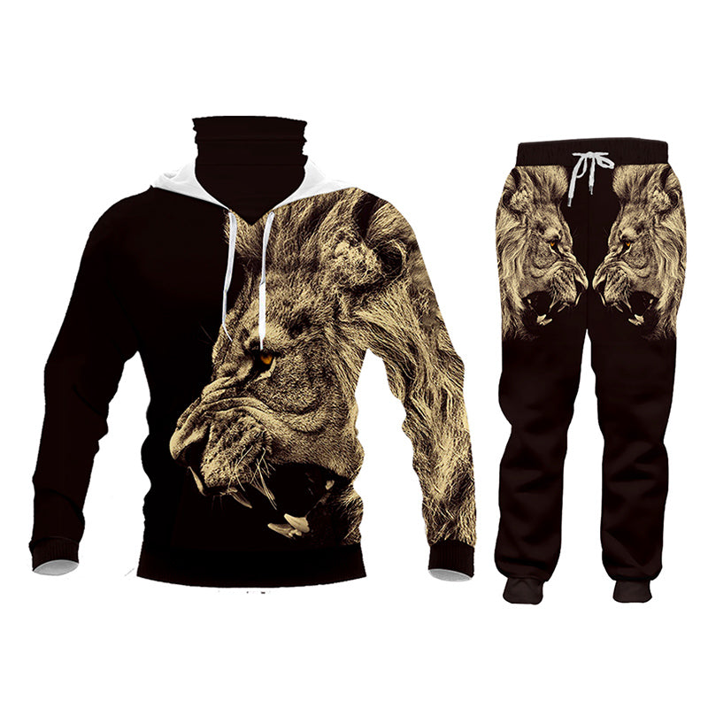 Casual Men's Tracksuit Hoodie Pants 3D Printing