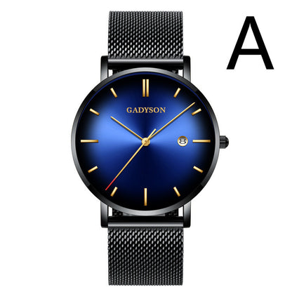 Men's Simple Color Steel Gradient Quartz Watch