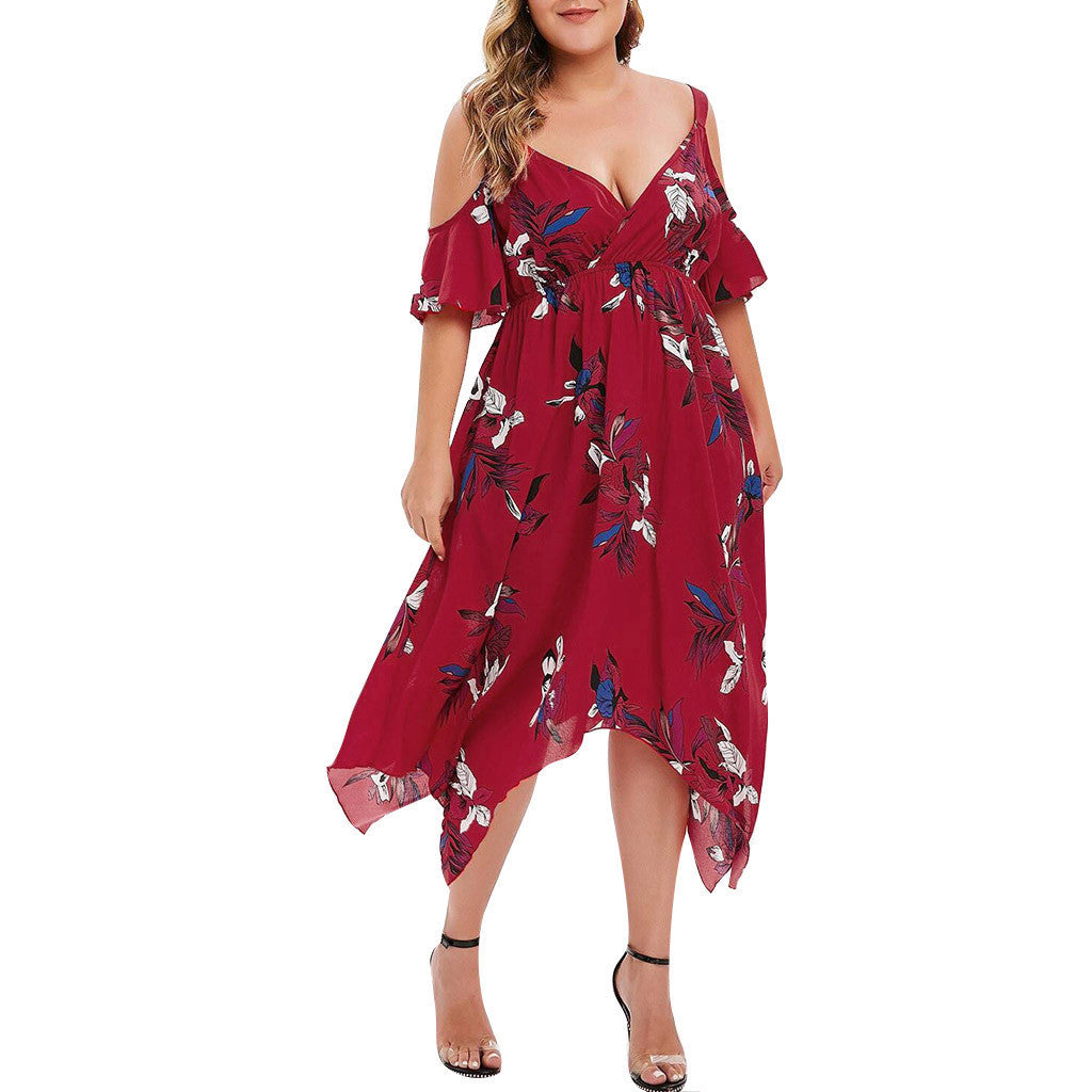 Robe slim en mousseline imprimée à bretelles