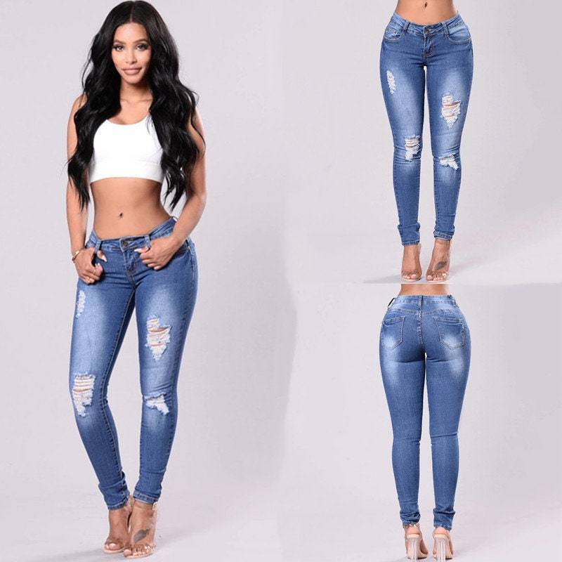 Jeans Élastique Dames Pantalon