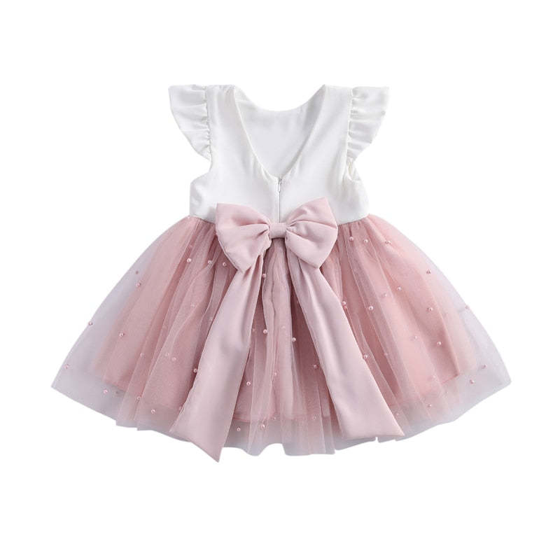 Robe tutu perlée rose et blanche