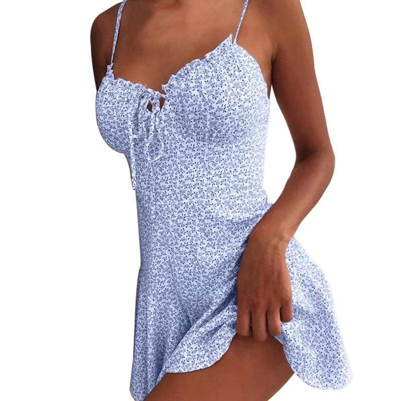 Mini robe dos nu à lacets