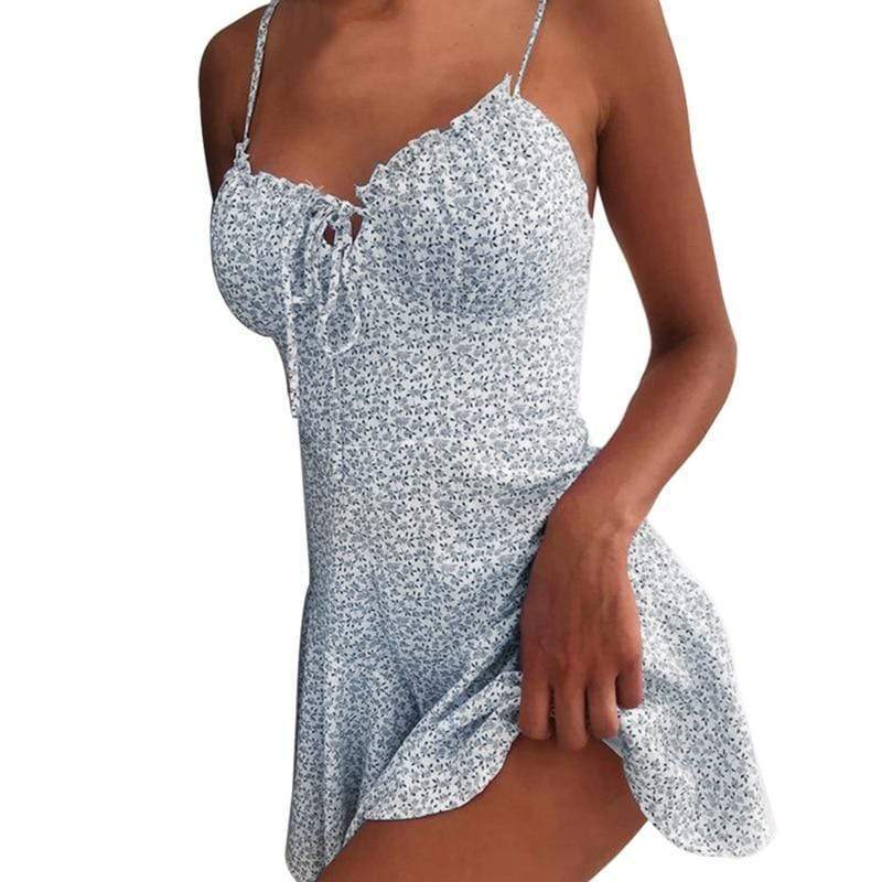 Mini robe dos nu à lacets