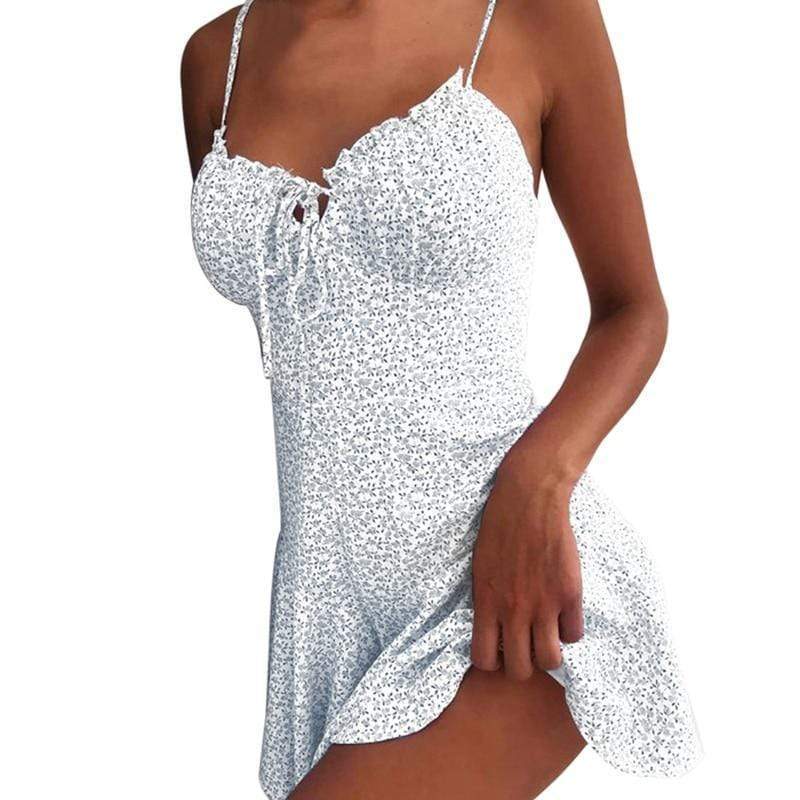 Mini robe dos nu à lacets