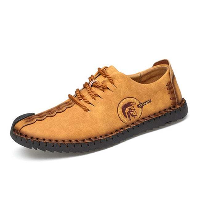 Zapatos casuales retro británicos con cordones para hombre