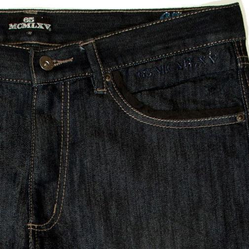 65 MCMLXV Jean Premium Denim Délavé Foncé pour Homme