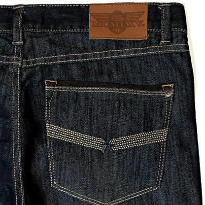 65 MCMLXV Jean Premium Denim Délavé Foncé pour Homme