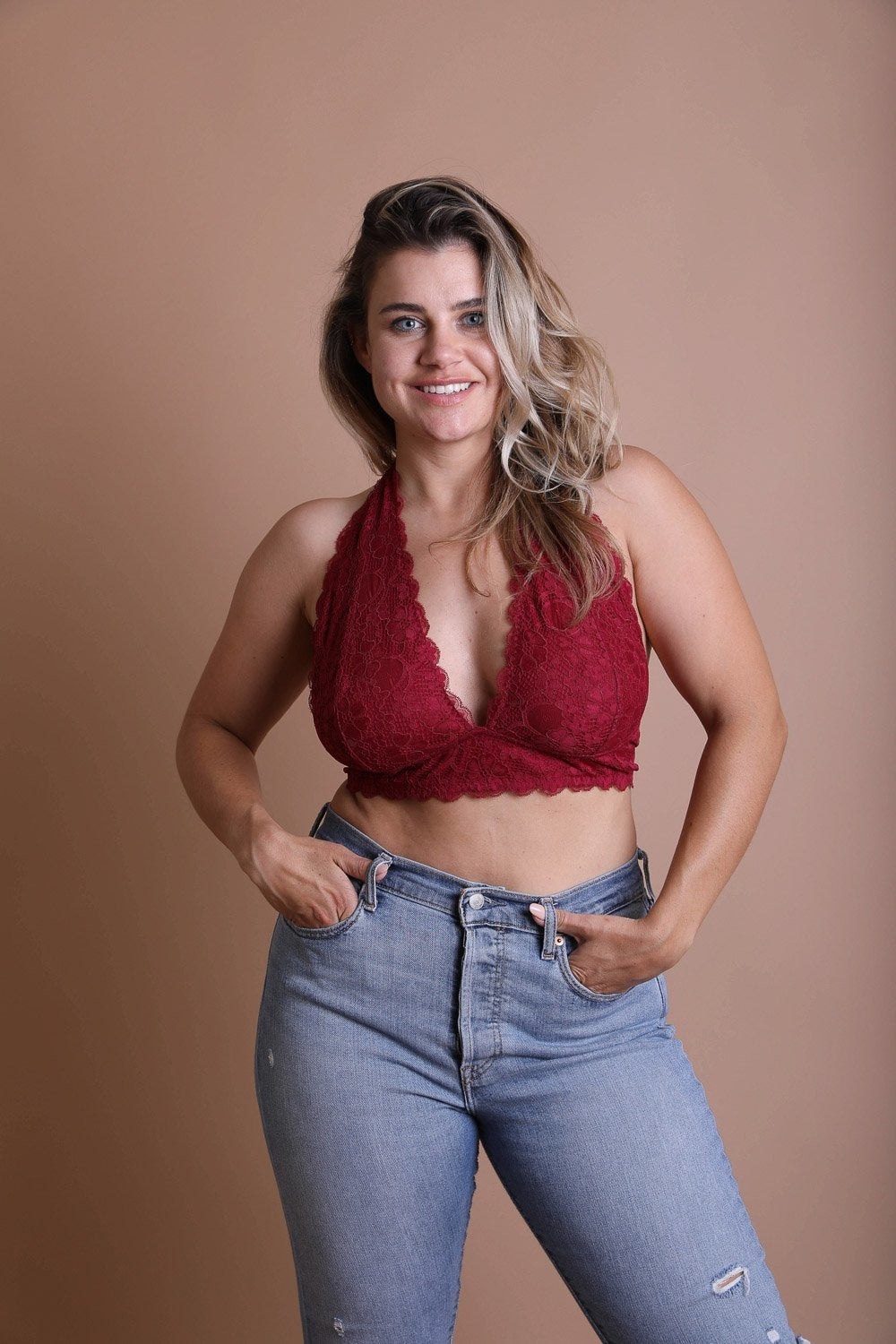 Bralette con cuello halter Plus