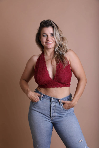 Bralette con cuello halter Plus