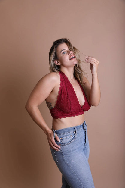 Bralette con cuello halter Plus